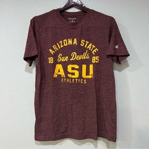 Champion Arizona Sun Devils Shirt Size Medium Red Crew Neck Short Sleeve NCAA